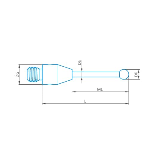 Stylus straight M3, DK2 L58 product photo Front View L