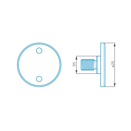 Adapter, M5 for ball disk product photo