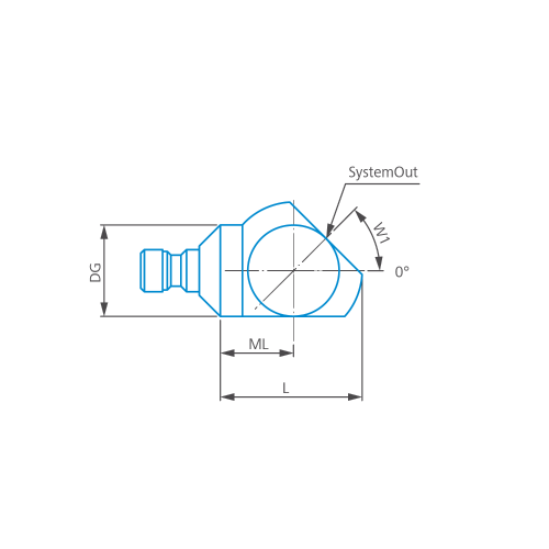 Angle piece with cone adapter product photo