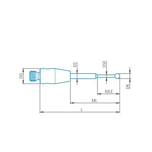 Stylus stepped M2, DK0.8 L11 product photo Front View L