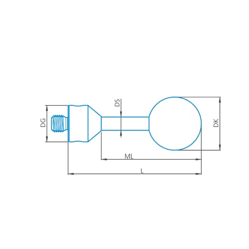 Stylus straight M5, DK16 L75 product photo Front View L