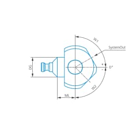 Double angle piece with cone adapter, M5 product photo